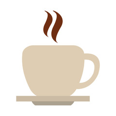 flat design coffee cup icon vector illustration