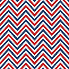 chevron marine white red blue seamless pattern vector