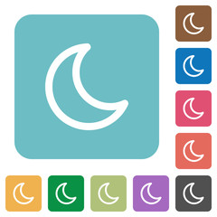 Flat moon icons