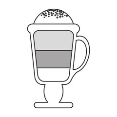 flat design coffee cup icon vector illustration