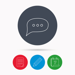 Obraz premium Chat icon. Comment message sign.