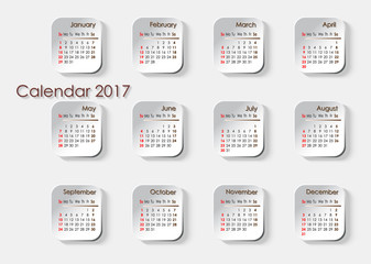 Planning Calendar on the tiles for 2017