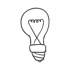 Energy concept represented by Light Bulb icon. Isolated and sketch illustration 