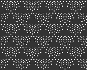 Fototapeta na wymiar Monochrome stars pattern