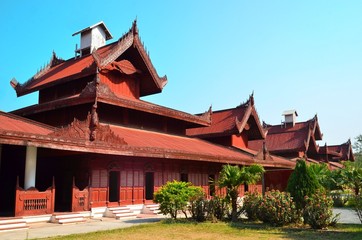 The Royal Palace of Mandalay in Myanmar