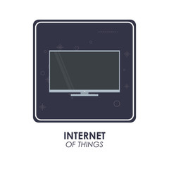 Internet of things concept represented by tv icon. Isolated and flat illustration.