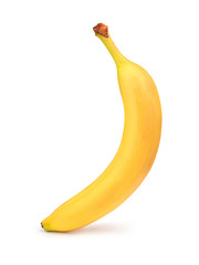 Ripe fresh banana isolated on white background