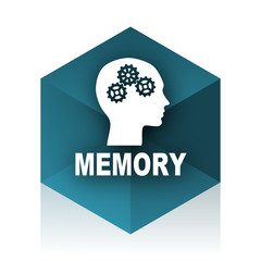 memory blue cube icon, modern design web element