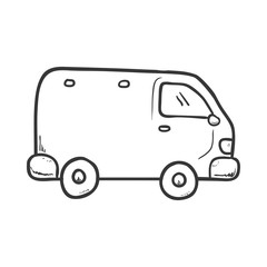 Transportation concept represented by car icon. Isolated and sketch illustration 