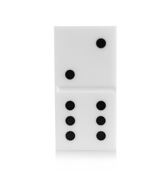 Domino, isolated on white