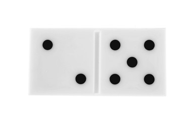 Domino, isolated on white