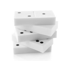 Few dominoes, isolated on white