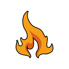 Fire concept represented by flame icon. Isolated and flat illustration 