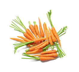 Carrots on white background