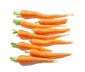 Carrots isolated on white