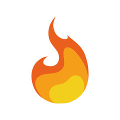 Fire concept represented by flame icon. Isolated and flat illustration 