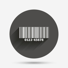 Bar code sign icon. Scan code symbol.