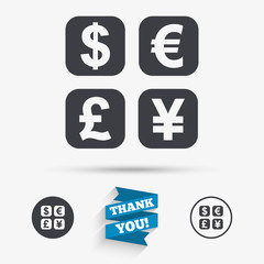 Currency exchange sign icon. Currency converter