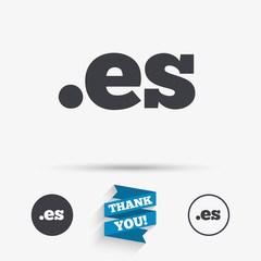 Domain ES sign icon. Top-level internet domain