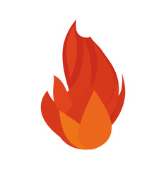Fire concept represented by flame icon. Isolated and flat illustration 