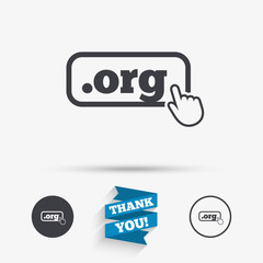 Domain ORG sign icon. Top-level internet domain