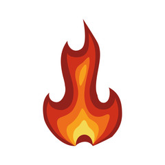 Fire concept represented by flame icon. Isolated and flat illustration 