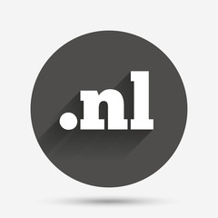 Domain NL sign icon. Top-level internet domain