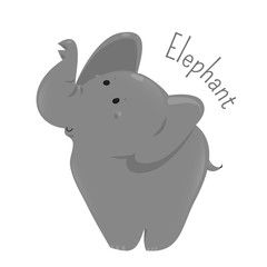 Elephant isolated. Child fun pattern icon.