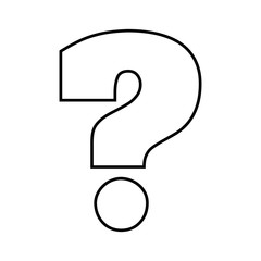 Doubt concept represented by Question mark icon. Isolated and flat illustration 