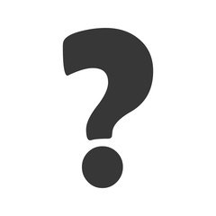 Doubt concept represented by Question mark icon. Isolated and flat illustration 