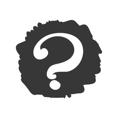 Fototapeta na wymiar Doubt concept represented by Question mark icon. Isolated and flat illustration 