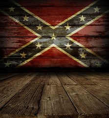 Confederate flag on wall