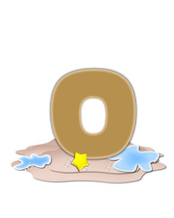 Alphabet Ocean Swimming Plain O