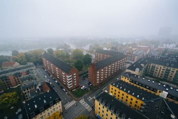 Foggy view from the tower of the Church of Our Saviour, in Chris