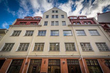 Historic building in the Old Town of Tallinn, Estonia.