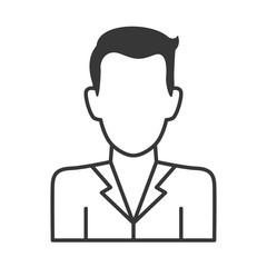 Avatar concept represented by Man icon. Isolated and flat illustration 