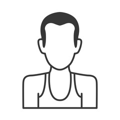Avatar concept represented by Man icon. Isolated and flat illustration 