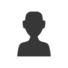 Avatar concept represented by Man silhouette icon. Isolated and flat illustration 