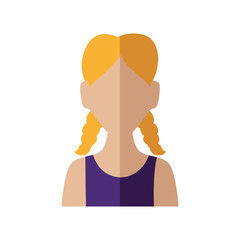 Avatar concept represented by Woman icon. Isolated and flat illustration 
