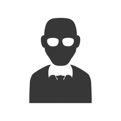 Avatar concept represented by Man silhouette icon. Isolated and flat illustration 