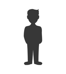 Avatar concept represented by Man silhouette icon. Isolated and flat illustration 