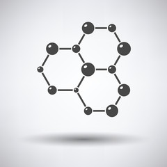 Obraz premium Icon of chemistry hexa connection of atoms