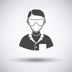 Icon of chemist in eyewear
