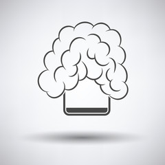 Icon of chemistry reaction in glass