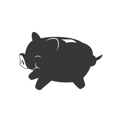 Money concept represented by Piggy icon. Isolated and flat illustration 
