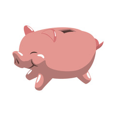 Money concept represented by Piggy icon. Isolated and flat illustration 