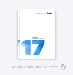 Vector design for cover annual report. Brochure or flyer in A4 w