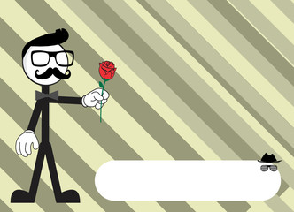 hipster cartoon pictogram background in vector format