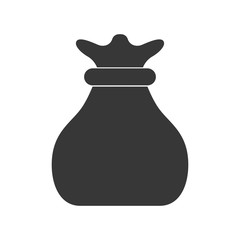 Money concept represented by Money bag icon. Isolated and flat illustration 