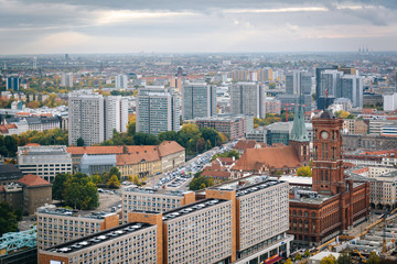 Fototapeta na wymiar View of buildings in Mitte, Berlin, Germany.